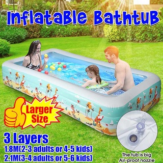4Layer Large Swimming pool Children Inflatable Pool Inflatable bathtub Framed pool for family Above