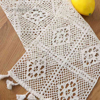 Longwayfushi White Lace Table Runner Cloth Wedding Party Dining Room Banquet Trendy Great