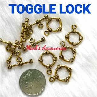 TOGGLE LOCK GOLD 10PCS