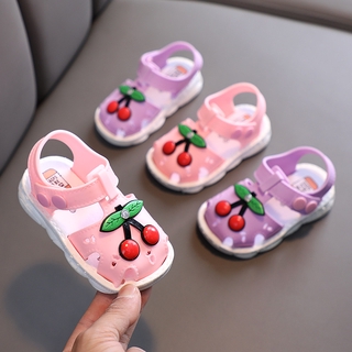 Baby Shoes 0-3Yrs Infant Toddler Sandals Shoes Girls Princess Shoe Closed Toe Cherry Sandal dUVI (1)