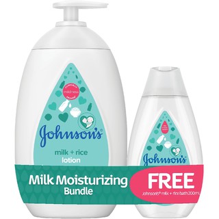Buy to earn Johnson's Milk+Rice Lotion 500ml + FREE Bath 200ml