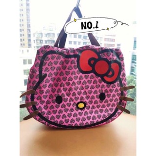 【spot goods】✴♚۞Hello Kitty face Bag traveling bag shopping bag (7)