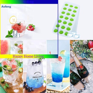 READY☆AF√Silicone Ice Trays with Lid, Sphere Shape Ice Ball Molds for Freezer, 21-Ice