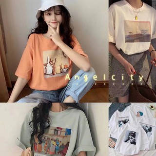 Angelcity Sublimation Shirt For Women Graphic Tees Oversized Tops Korean Fashion SUB