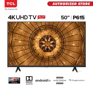 TCL 50 inch 4K HDR Android Smart TV P615 Series Dolby Vision &Audio, Camera Ready 50P615