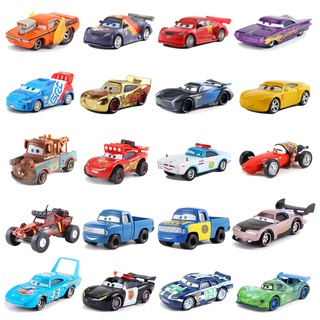 Disney Pixar Car 2 3 Lightning McQueen Mater Jackson Storm Ramirez 1:55 Diecast Vehicle Orange Toy Cars Combination Gift