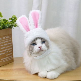 Yanjunshangm Cat Clothes Headgear Costume Bunny Rabbit Ears Hat Pet Cat Cosplay Cat Costumes Small Dogs Kitten Costume (2)