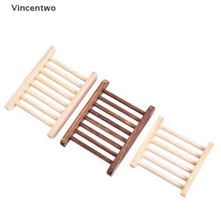 Vincentwo Wooden Soap Dish Storage Tray Holder Bath Shower Natural Wood Plate Bathroom PH