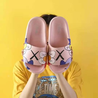 Kanye Yeezy Slides x Kaws Cartoon Sandals Casual Slippers For Women