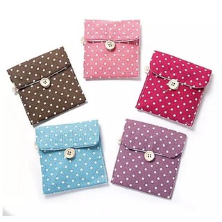 KM Korean Fabric Cute Sanitary Cotton Bag Sanitary Napkin Storage Bag Napkin Pouch (1)