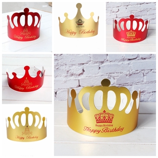 Ready Stock 10PCS Cute Birthday Party Hats crown Baby Shower Birthday Party Decoration