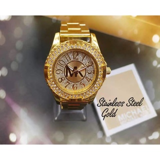 Watch accessories✹✣<<QSHINE>>MK Michaeel korrs NK stainless steel gold rossgold silver watch gift CO
