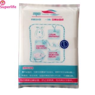 *Superlife*10pcs Toilet Seat Covers Paper Travel Biodegradable Disposable Sanitary