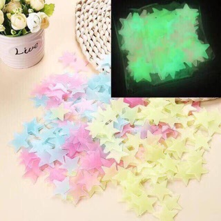 HJ Glow in the dark STAR (about 100pcs) or moon (7)