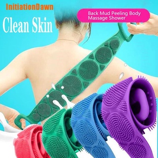 Initiationdawn> Magic Silicone Brushes Bath Towels Rubbing Back Mud Peeling Body Massage Shower