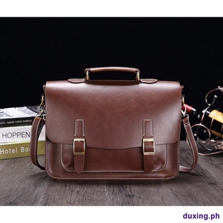 ✑☢▼Crazy Horse Leather Man Business Bag Retro Men's Briefcase