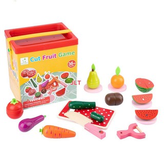JLT Wooden Magnetic Fruit Cutting Game