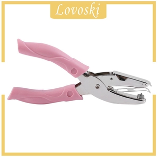 [LOVOSKI] Single Hole Paper Punch with Soft Grip Handheld Punch Puncher for Photo Crafts
