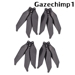 [GAZECHIMP1] 4Pcs 2 Pairs 3-Blade Carbon Fiber Propellers Foldable Blades Low-Noise Quick-Release Compatible for DJI Mavic Pro