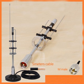 UV dual band walkie-talkie antenna sucker short antenna 5m cable M male head suitable for Yaesu FT-100DR/7900R/8900R/7800R