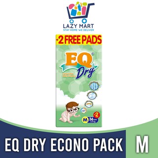 EQ DRY ECONO PACK MEDIUM 36PCS (PLUS 2FREE PADS)