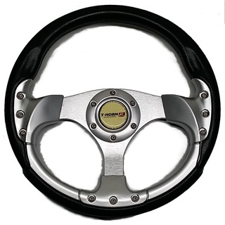 T-Horn Inspired Drifting Steering Wheel Carbon Silver Semi Drift