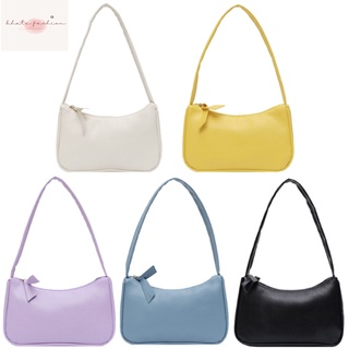 Korean Shoulder Bag Retro Baguette Bag Leather Hand Bag for Women