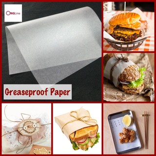 Approx 100 pcs | Greaseproof Paper | Food Wrapper Liner | 12 x 18” or 9 x 12”