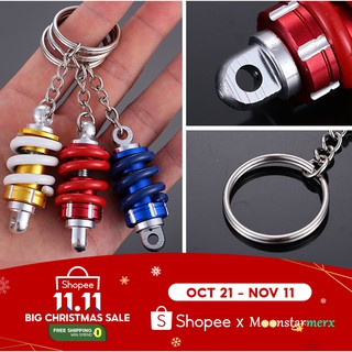 Motorcycle Shock Absorber Model Decoration Keychain Item Car Automobile Damping Modified Key Ring