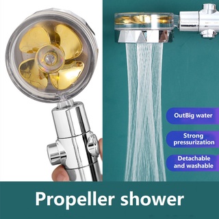 Bathroom shower propeller shower head can rotate 360 degrees with fan high pressure nozzle shower (3)