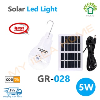 Solar LED Lamp Portable Emergency Led Light Smart Mobile Solar Bulb With Powerful Solar Panel 5W COD