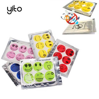 Yito 10Pcs/Set Summer Smiley Face Anti Mosquito Insect Repellent Stickers Patches 21076