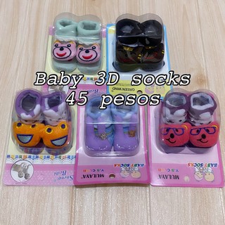 Newborn baby girl boy fun colorful 3D socks infant fluffy socks