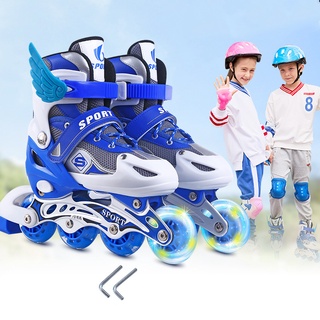 The Skating Shoes Children's Full Set Boys and Girls Skating Skates Roller Skating Beginner Children