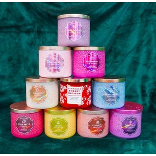Bath & Body Works 3-Wick Scented Candles_Fun Print Frosted Glass
