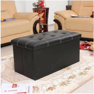 Ottoman Rectangular Storage Stool Sit Sofa Folding Box Chair 1Pc 76 By 38 Cm