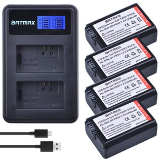 4X 2000mAh NP-FW50 NP FW50 FW50 Battery + LCD USB Dual Charger for Sony A6000 5100 a3000 a35 A55 a7s