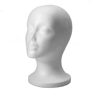 TOOGOO Female Foam Mannequin Head Model Hat Wig Display Stand Rack white