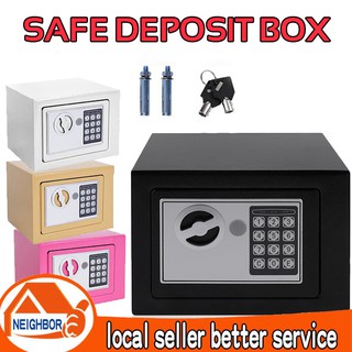 【In Stock】Cash box/ Portable Money Secret Security Safe Box Lock Metal Password