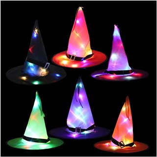 Halloween Hat Festival Party Decoration Props LED Luminous Witch Hat Magician Hat halloween costume