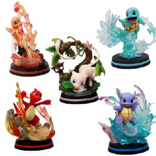 Pokemon Pocket Monsters Charmander Bulbasaur and Squirtle Unique Skill Statue Figure