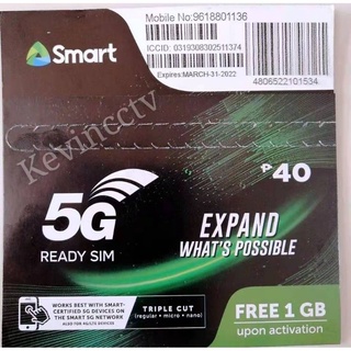 Smart 5G Ready Prepaid Sim card (Unused)