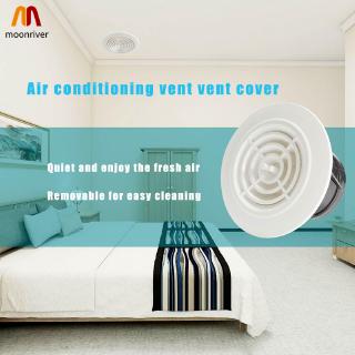 Round Air Vent ABS Louver Grille Cover Adjustable Exhaust Vent for Bathroom Office Ventilation