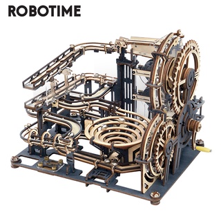 Robotime Rokr 294 PCS Marble Night City DIY Wooden Model Building Block Kits Assembly Toy Gift for