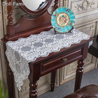 Hot saleஐ❐European style dressing table table runner lace TV cabinet cover cloth rectangular shoe cabinet dressing table cover towel Korean small dust cover cloth