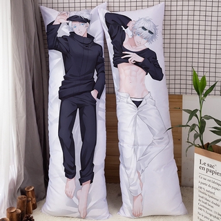Anime Jujutsu Kaisen Pillowcase Gojo Satoru Plush Peach Skin Pillow Cover Hugging Body