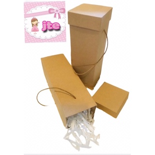 4 x 4 x 12 inches Kraft Wine Boxes with White or Brown Shredded Paper Fillers (1)