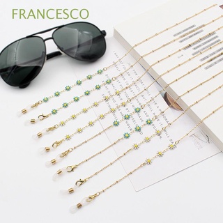 FRANCESCO Retro Daisy Eyeglass Chain Simple Sunglasses Lanyards protection Chains Anti-lost Male Female Neck Straps Lovely Alloy protection Cord Holders/Multicolor