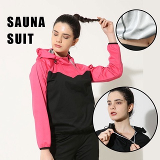 Women's Sauna Suit Fat Burning Weight Loss Sweat Exercise Gym Fitness Workout Jogging Yoga Cycling