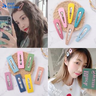 Korean Macarons Color Hairclip Geometric Matte BB Hairpin Sweet Girl Jewelry Accessories